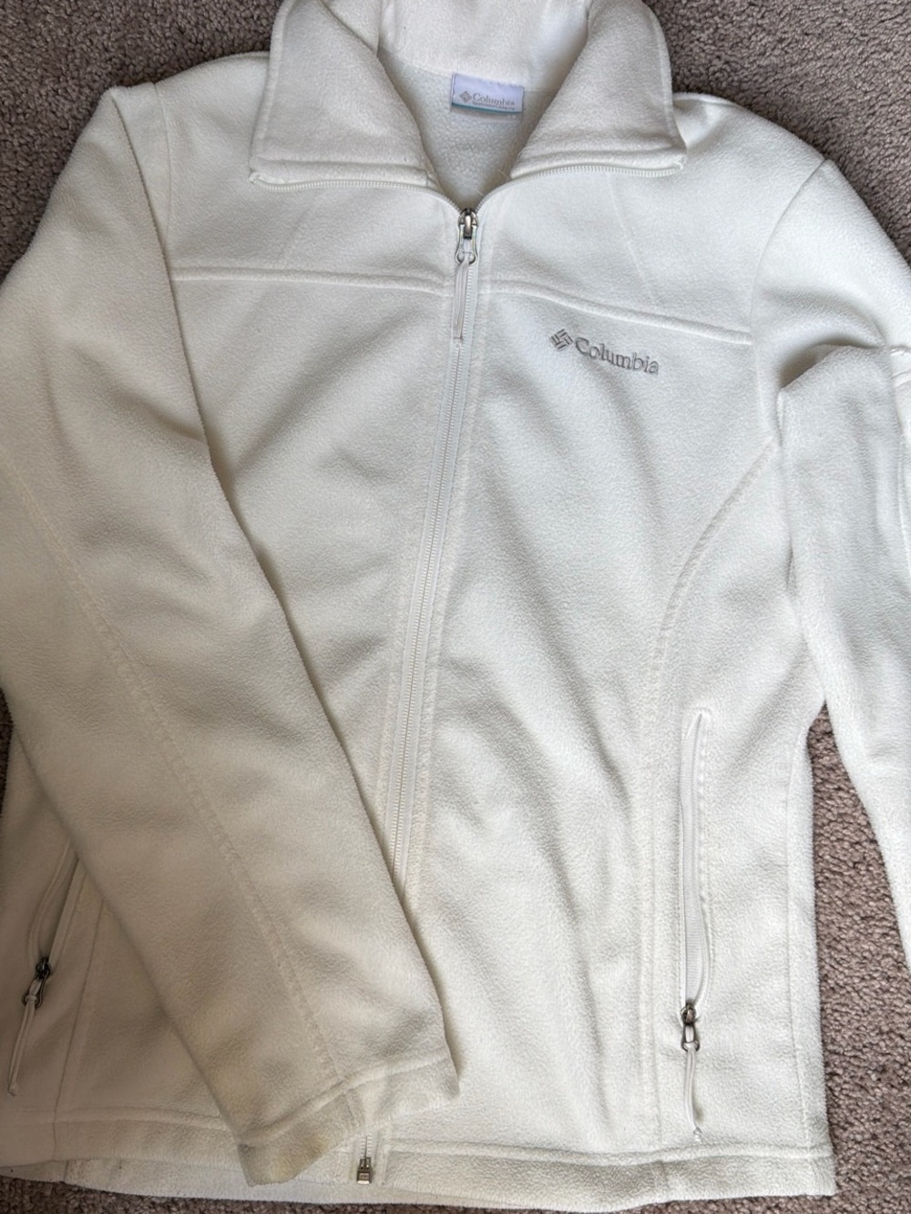 Columbia Women's white Full-Zip Teddy Fleece Jacket